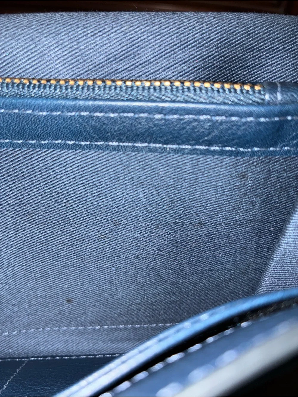 Fossil Navy Leather Wristlet Wallet